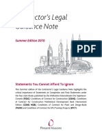 Contractor's Legal Guidance Note: Summer Edition 2010 Summer Edition 2010 Summer Edition 2010 Summer Edition 2010
