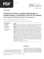 Download Chiropractic Outcomes Managing Radiculopathy in a Hospital Setting by ChiromedBangkok SN36096177 doc pdf