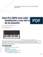 Akai Pro MPK Mini MkII - Descarga, Instalación y Uso Del Contenido de La Muestra