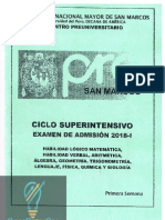 ConCienCia Ciclo Superintensivo 1era Semana Pre San Marcos 2018-I