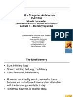 CS6461 - Computer Architecture Fall 2016 Morris Lancaster - Memory Systems