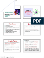 Electronic Structure of Atoms: Topic 1