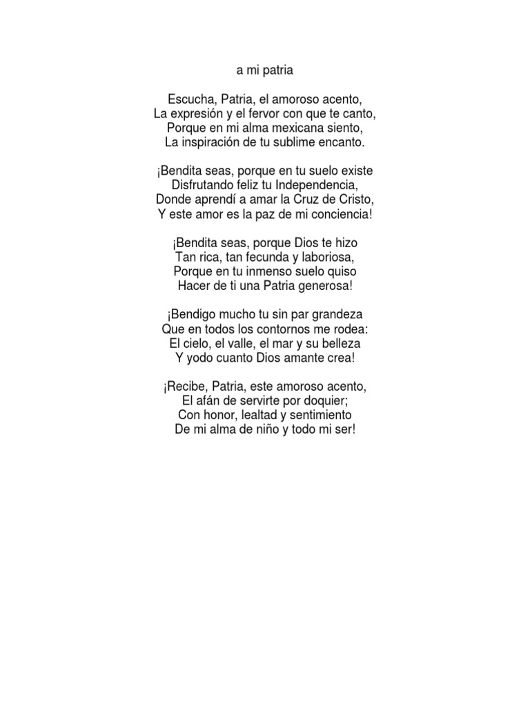 Poema de amor a mi patria mexicana | PDF | Religión y creencia