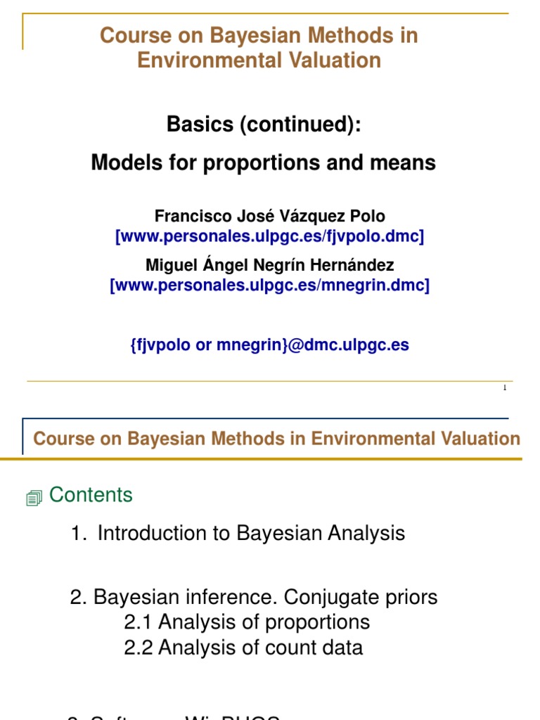 Bayesian Analysis in Environmental Valuation | PDF | Bayesian Inference ...