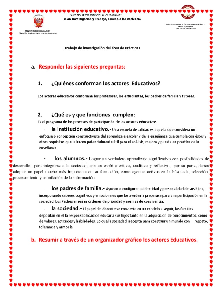 Actores Educativos y sus Funciones | PDF | Enseñando | Maestros