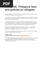 TIMELINE Philippine laws and policies on refugees.docx