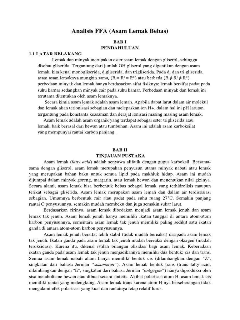 Analisis FFA | PDF