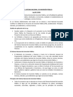 Ley Del Sistema Nacional de Inversión Pública Snip