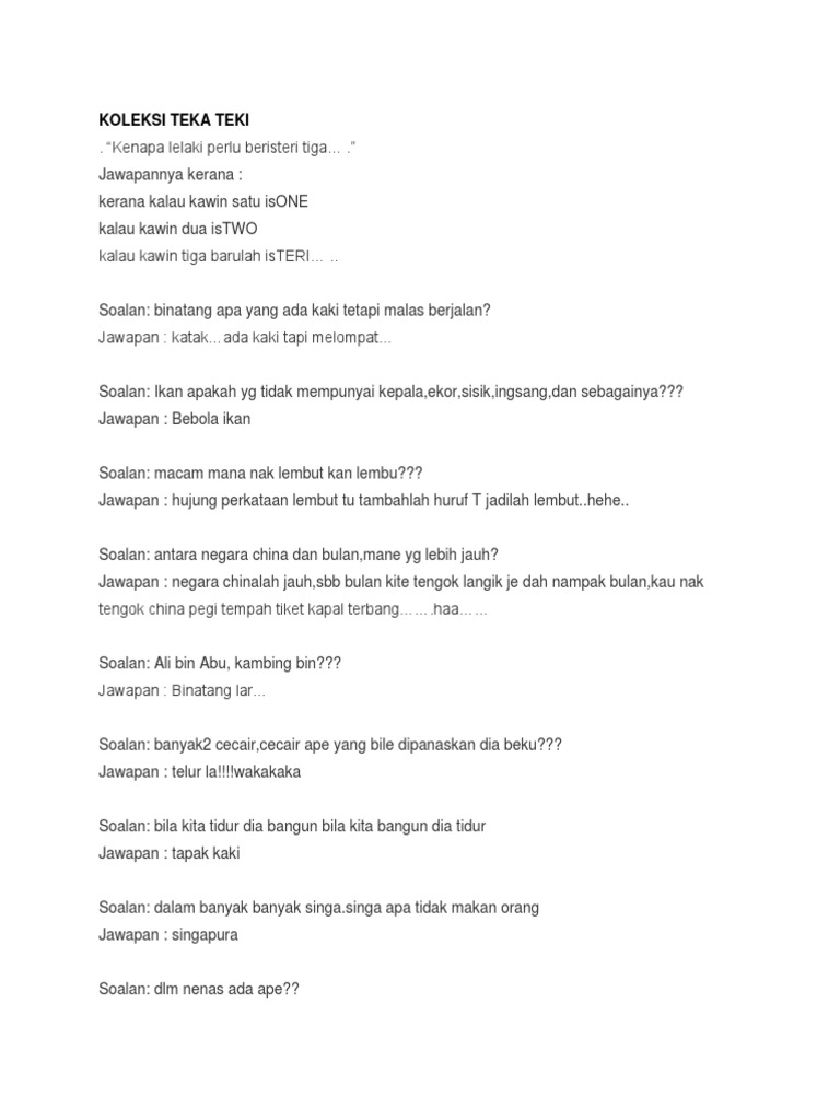 Koleksi Teka Teki Pdf