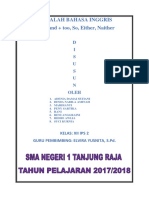 Makalah Bahasa Inggris Using and + Too, So, Either, Naither: D I S U S U N Oleh