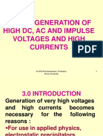 Unit 3: Generation of High DC, Ac and Impulse Voltages and High Currents