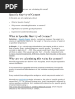 Specific Gravity of Cement