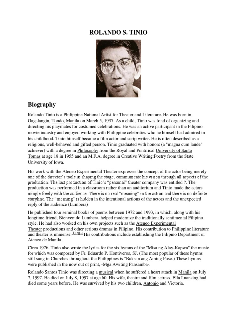 Rolando S. Tinio | PDF | Arts (General) | Paintings