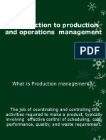 Introduction to production and operations management fundamentals