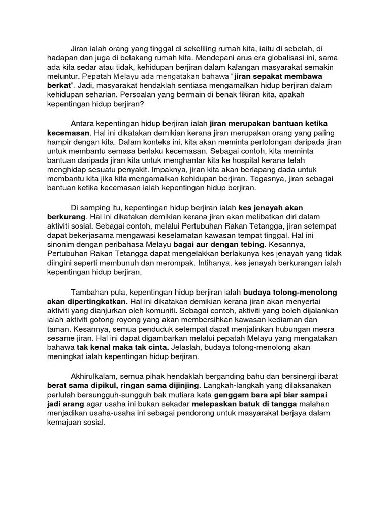 Kepentingan Hidup Berjiran Pdf