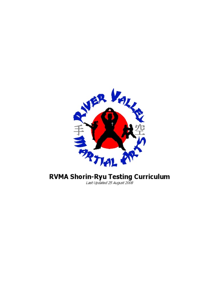 RVMA Testing Requirements (10th Kyu To 1st Dan) Shroin Ryu Karate PDF