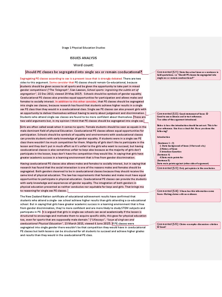 Coeducational vs. Single-Sex PE Classes | PDF | Gender | Gender Studies