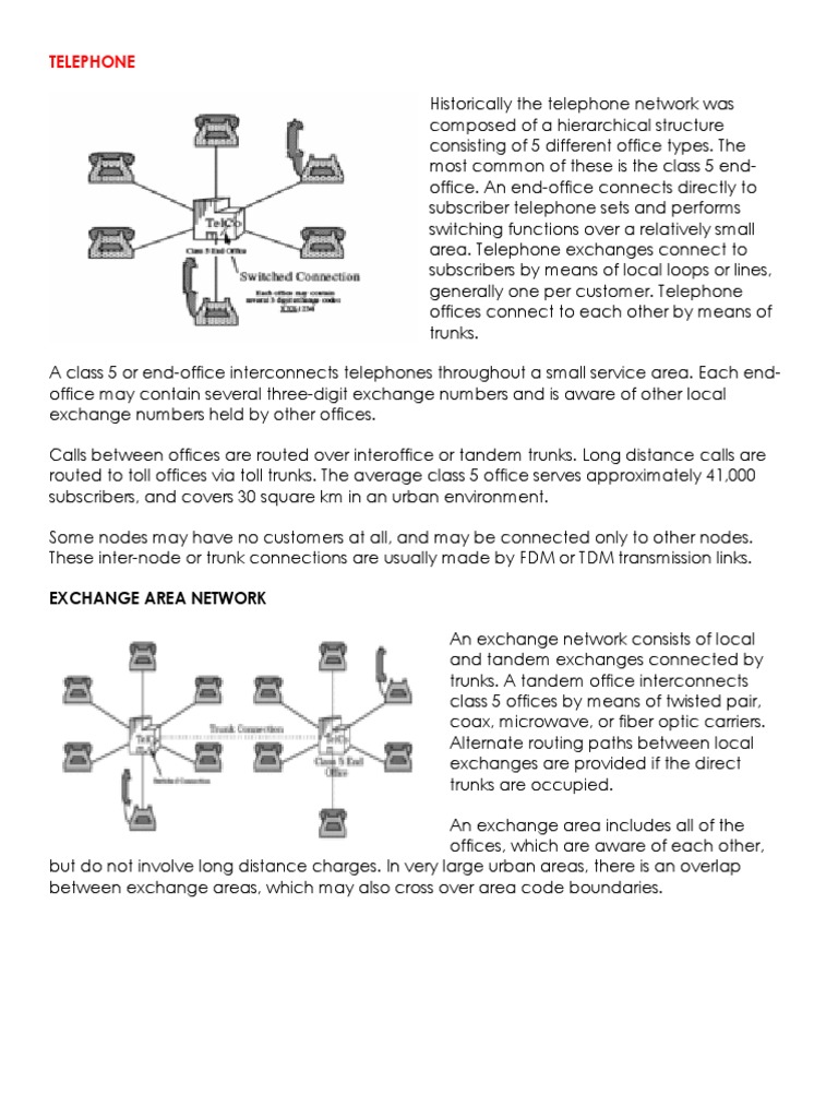 Telephone Network Structure | PDF | Cable Television | Videotelephony