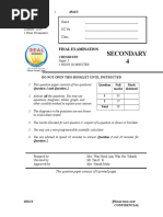 Paper 3 Chemistry Form 4 Final Exam