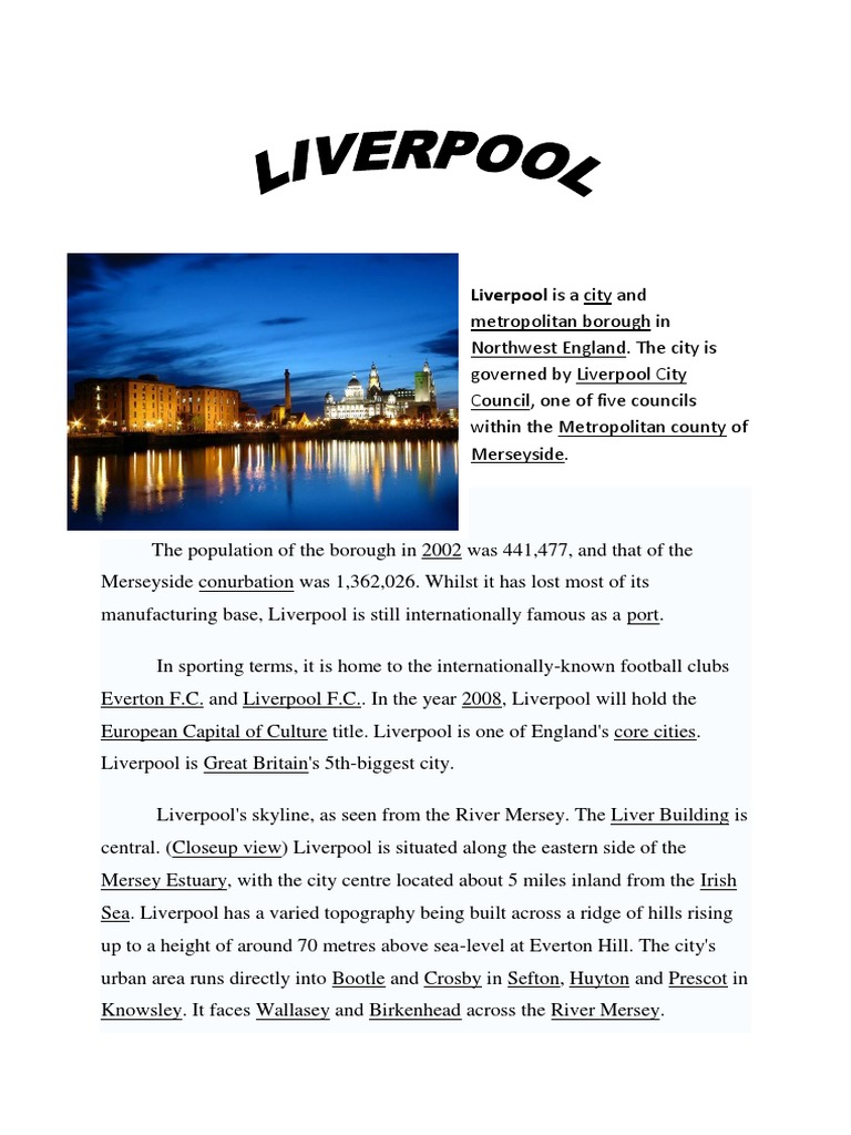 Overview of Liverpool City | PDF