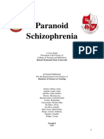 Paranoid Schizophrenia Case Study