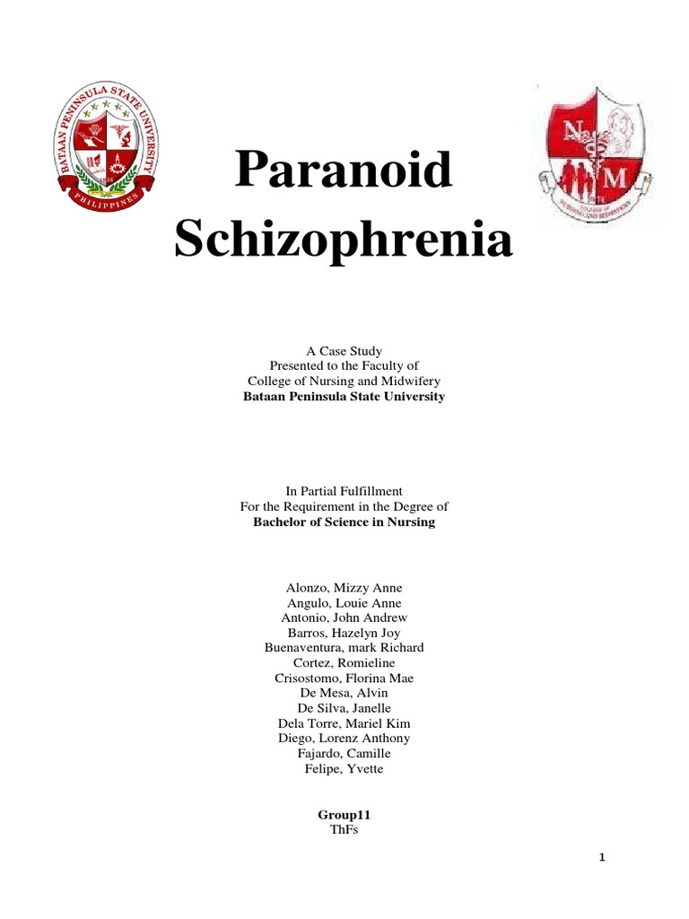 Paranoid Schizophrenia Case Study | PDF | Paranoia | Schizophrenia