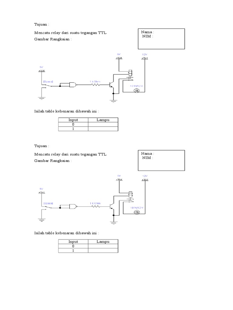 Relay dengan Tegangan TTL | PDF