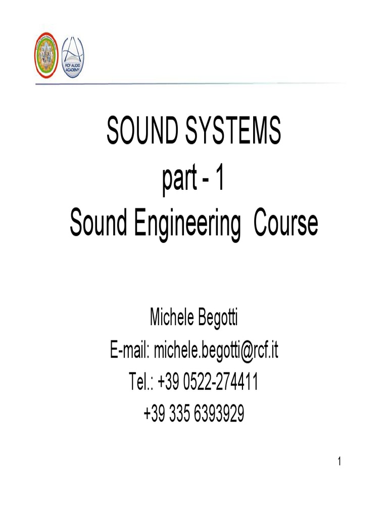 Sound System Design - 1 | PDF | Microphone | Equalization (Audio)