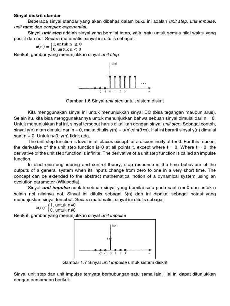 Sinyal Diskrit: Unit Step dan Impulse | PDF | Fungsi (Matematika ...
