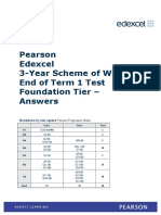 3-Year SoW End of Term 1 Foundation Test Answers