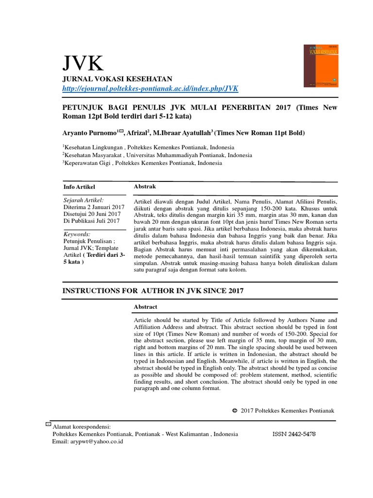 Template Jurnal Vokasi Kesehatan