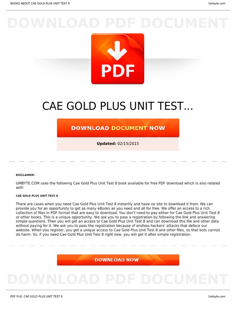 Cae Gold Plus Unit 11