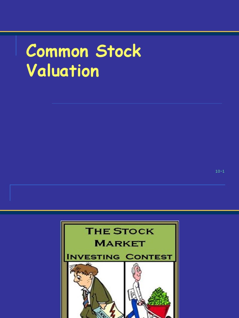 Common Stock Valuation Techniques | PDF | Price–Earnings Ratio | Cost ...