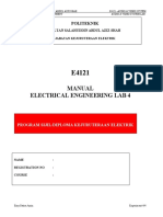 Manual Electrical Engineering Lab 4: Politeknik