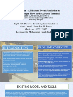 Review Paper: A Discrete Event Simulation To Model Passenger Flow in The Airport Terminal
