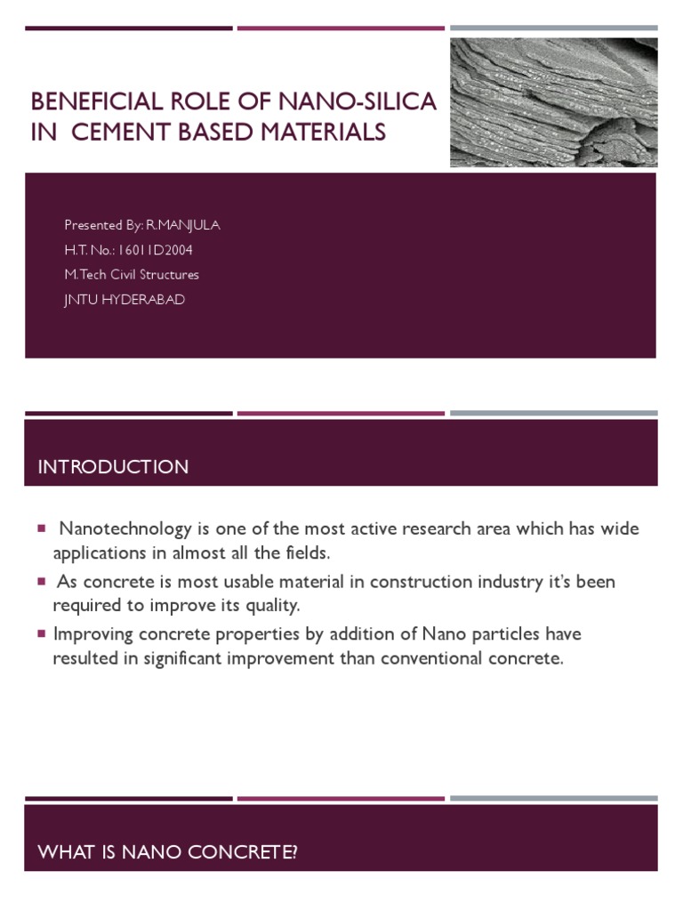 Nano Concrete | PDF | Nanotechnology | Concrete