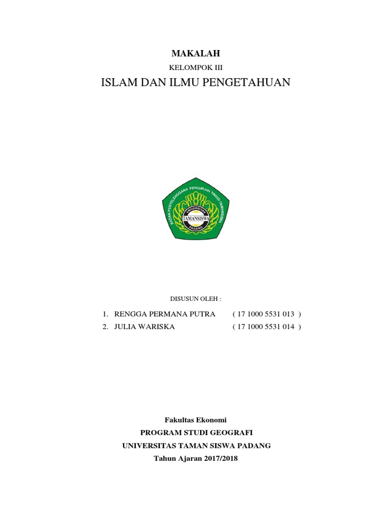 Makalah Islam Dan Ilmu Pengetahuan