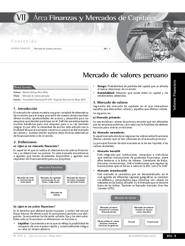Mercado de Capitales - PDF | PDF | Bolsa | Compartir (Finanzas)