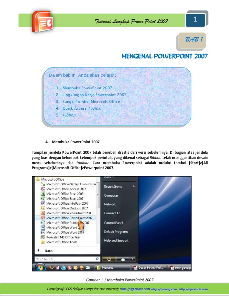 Panduan Lengkap Powerpoint 2007 PDF | PDF | Komputer