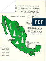 Memoria Del Mapa de Tipos de Vegetación de La República Mexicana