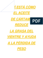 Como El Aceite de Cartamo Ayuda A La Perdida de Peso