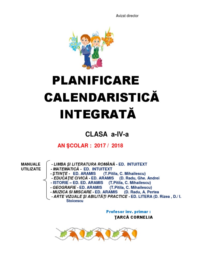 Planificare Calend Dupa Model