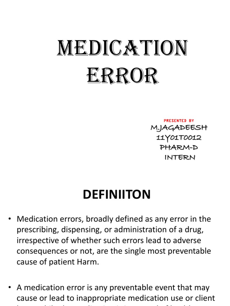 Medication Errors Medical Error Medical Prescription