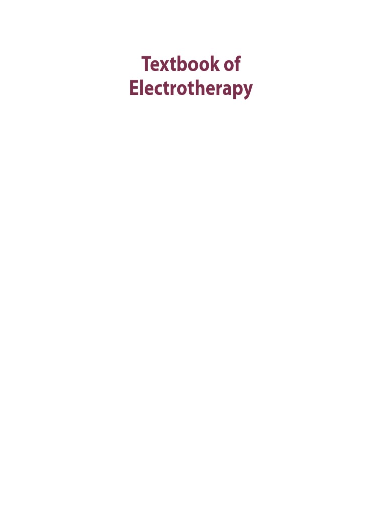 Textbook of Electrotherapy 2nd Ed Jagmohan Singh PDF Electromyography Medical Imaging