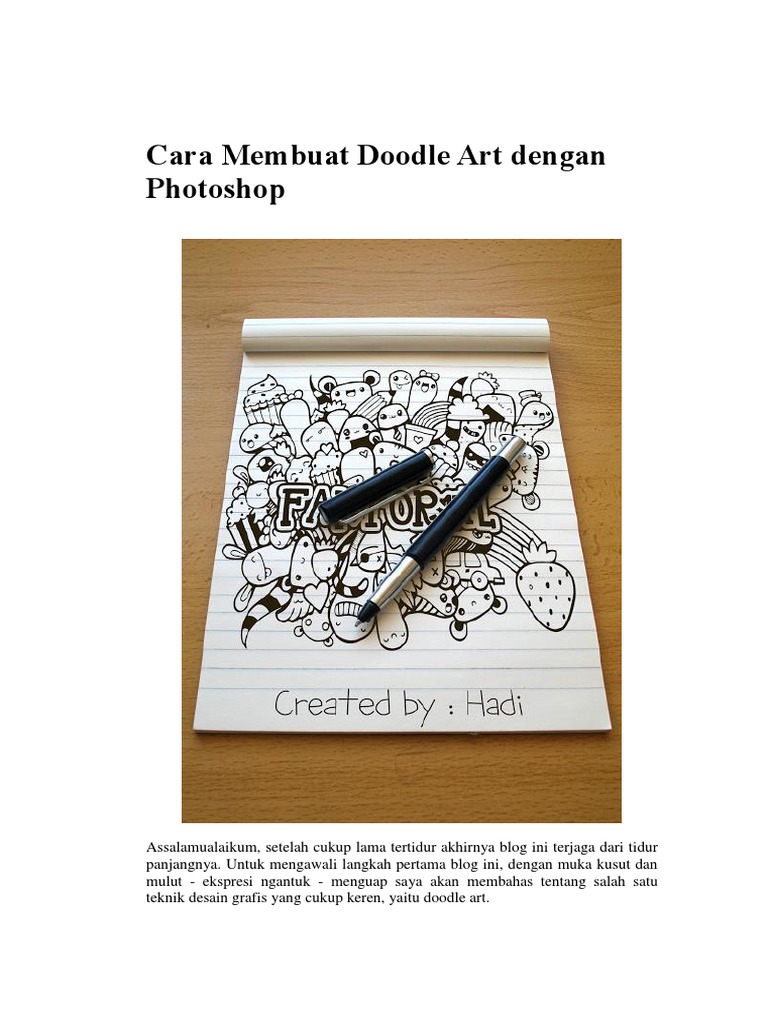 Cara Membuat Doodle Art Dengan Photoshop