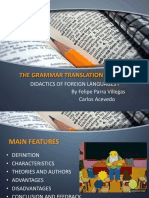 The Grammar Translation Method: Didactics of Foreign Languages I by Felipe Parra Villegas Carlos Acevedo