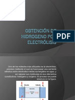 Obtención de Hidrogeno Por Electrólisis