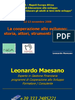 L.maesano 12-13 Nov 08 - La Cooperazione Internazionale