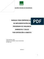 Manual Implementación Protocolo Empresa, Agente Asbesto