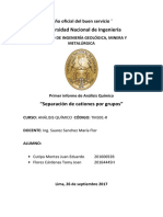 1er Informe de Analisis Quimico